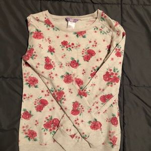 Floral print sweater